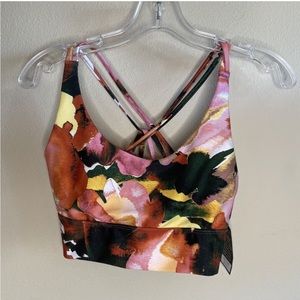 Onzie Sacred Strappy Sports Bra In California Dreams Floral Print Size M/L